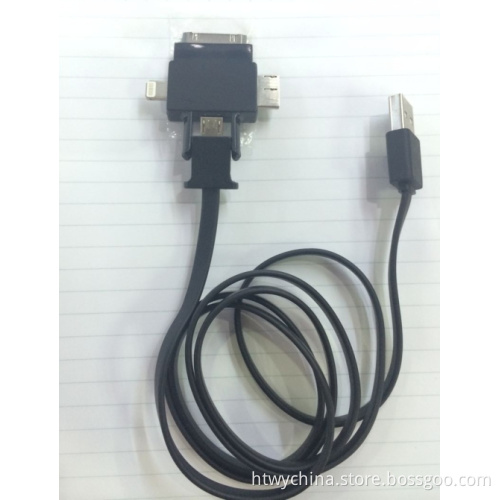 Portable 4 In1 Flexible USB Charging Cable for iPhone 5 4s/4 for Samsung (RC10)